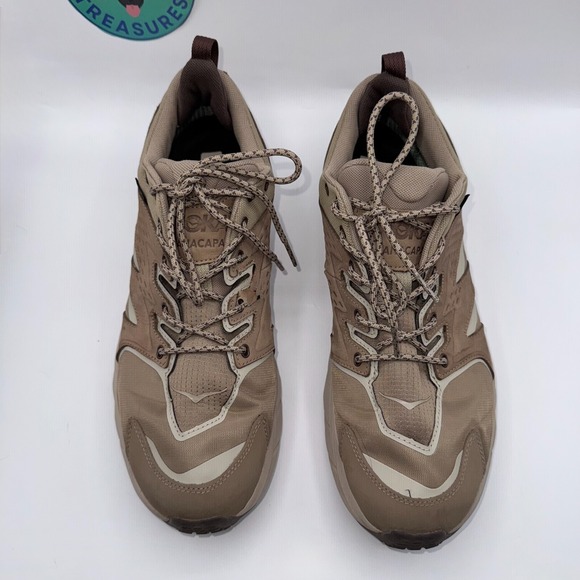 Hoka One One Anacapa Low GTX Mens Sneaker 10.5D Dune Hiking Shoes Vibram GoreTex main image 8